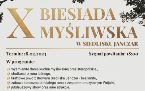 X JUBILEUSZOWA BIESIADA MYŚLIWSKA X JUBILEUSZOWA BIESIADA MYŚLIWSKA